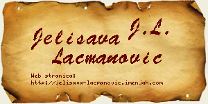Jelisava Lacmanović vizit kartica